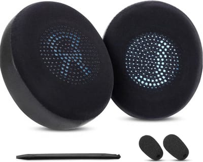 Ademende Gel Kussens voor Jabra Evolve2 65 en 40, Elite 45h Hoofdtelefoon Oorkussens met Koel Effect en Comfortabel IJs Zijden Stof