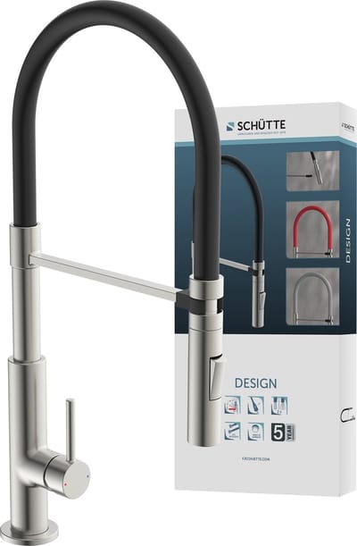 SCHÜTTE DESIGN Keukenkraan - Mengkraan - RVS Look/Zwart - RVS Look/Rood - RVS Look/Grijs