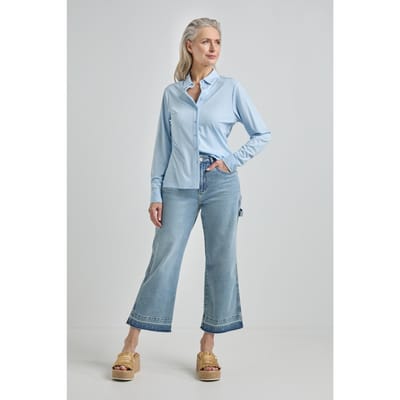 Josephine & Co Pim Blouse Light Blue Size: 34 | Long-Sleeved Tops Outlet | Dames | Blauw