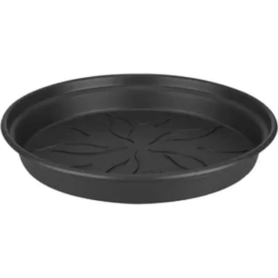 Elho Green Basics Schotel 17 - Schotel voor Binnen en Buiten - Kweken en Oogsten - Ø 17.0 x H 2.3 cm - Living black