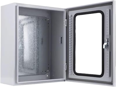 Sokkelhouder Elektrische Auto - Laadstation Behuizing - Buiten Opladen - Waterdicht Staal - 30 x 25 x 15 cm - Grijs