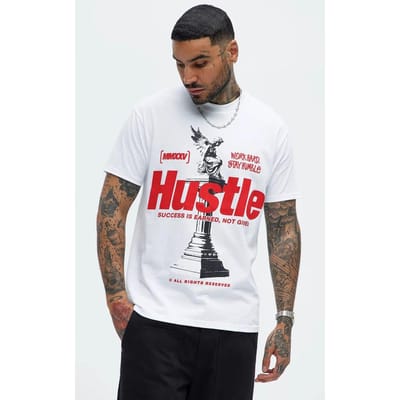 Zomer Nieuwe Trendy Kleding Uitgaan Heren Casual T-shirt met Korte Mouwen 5XL wit