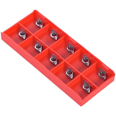 10Pcs set CNC Carbide Tip Inserts Blade Cutter Lathe Turning Tool with Box DCGT070204 AK