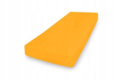 Jersey Hoeslaken met Elastiek 120x200cm - Premium Katoen - Geel