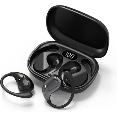 Bluetooth 5.4 Hoofdtelefoon Oorhaak Draadloze oordopjes HiFi Stereo Waterdichte headsets LED-scherm Lange standby Touch-oordopjes