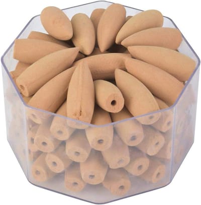 70 stuks wierookkegels in Hypnotiserende Sandelhoutgeur voor Yoga en Ontspanning - Set met Reflux Tower en Theezaalwierook (#5)