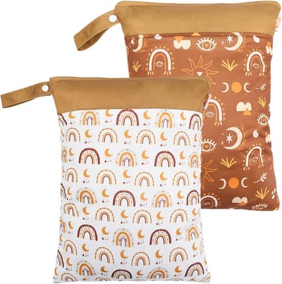2x Waterdichte Luiertas Organizer voor Natte Luiers en Kleding - Wasbare Wetbag