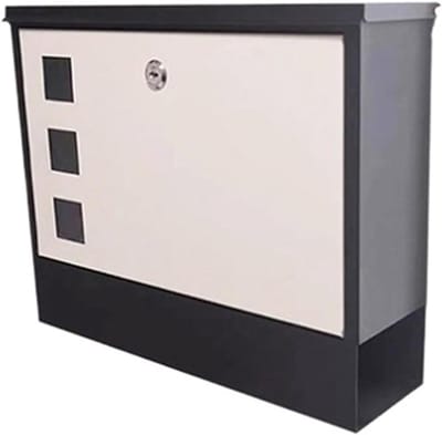 Brievenbus - Postkast Pakketbox - Veilig Opslaan - Robuust Gegalvaniseerd Staal - 36 x 30 x 9.5 cm - Zwart