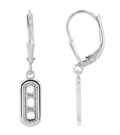 AKZENT Akzent dames oorbellen "Eara" van 925 Sterlingzilver, gerhodineerd, duurzaam