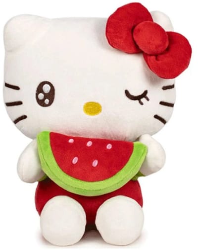 Hello Kitty Watermeloen Pluche Knuffel 20 cm - Hello Kitty Plush Toy - Speelgoed Knuffels voor Kinderen Jongens Meisjes - Kuromi Keroppi Melody