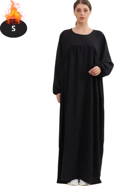 Bovista Islamitische Kleding - Djellaba Dames - Moslim Kleding - Arabisch Dames Kaftan - Alhamdulillah - Zwart S