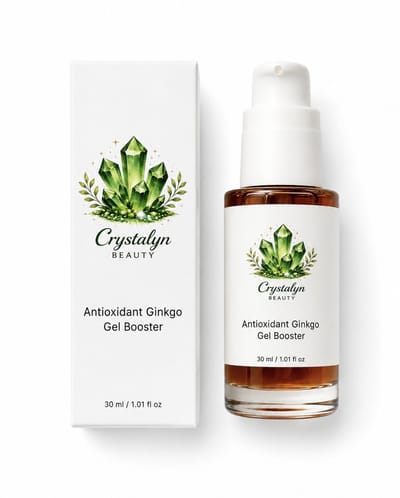 Crystalyn Beauty Antioxidant Ginkgo Gel Booster Serum-Anti Age-Beschermend- Olie vrij- Hydraterend-30ml