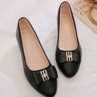 Dames Schoenen met Puntneus Effen Kleur Dames Antislip Middenhak Strass Schoenen Laag Uitgesneden Comfortabele Schoenen Schoenen 36