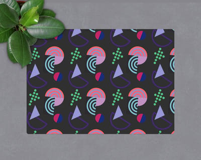 Coloray Vloerbeschermer - Modern design Vloerbeschermer Bureaustoel - 100x70 cm - Veelkleurig Vloerbeschermer Harde Vloer - Motif Vloerbeschermer - PVC Vloerbeschermer - Rechthoekige Mat - Geometrische patronen Thema