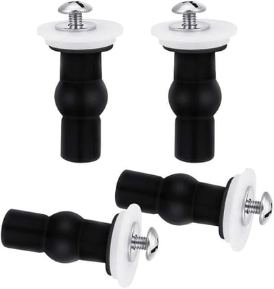 Toiletbril scharnieren schroeven 4 Pack - Universele wc-bril bevestiging met uitbreidende rubberen top moeren
