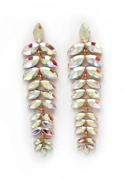 AVANT-GARDE PARIS Oorbellen - Cascading Leaf Drop - 1 stuk - Multicolour met gouden plating