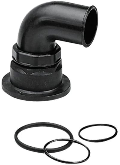 Nuova Rade Ercole Sogliola Elleboogconnector 90 Zwart 50 mm