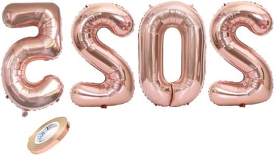 JGS Premium - Reusachtige cijferballonnen voor oud en nieuw decoratie - Nieuwjaar cijferballon 2025 - Helium ballonnen voor jaarwisseling feest