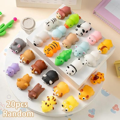 Mochi Squishy Cartoon Dier Speelgoed Tabas Squishy Leuk Speelgoed Voor Kinderen Stressverlichting Knijpfeest Bedankjes Verjaardagscadeau Goodiebag