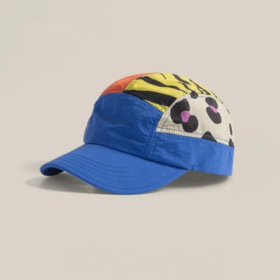 Casquette de Baseball Blocs de Couleur Imprimé Léopard Séchage Rapide pour Femmes Hommes, Chapeau de Protection Solaire pour l'Extérieur Streetwear & Tenue Décontractée Quotidienne Adjustable blue