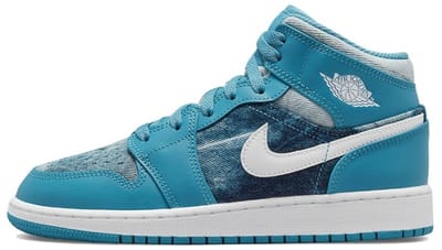 Air Jordan 1 Mid Washed Denim (GS) - Maat 40