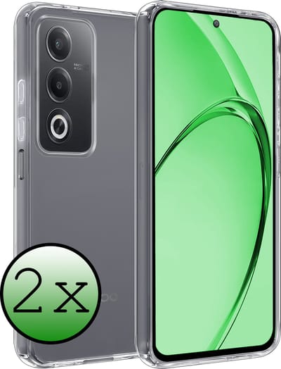 Hoesje 2 Stuks - Geschikt voor OPPO A80 - Sterk & Shockproof - Case Siliconen - Back Cover - Telefoon Hoes - Transparant