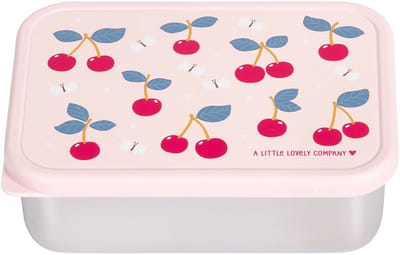 A Little Lovely Company - RVS lunch box - brooddoos - roestvrij staal - Kersen