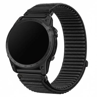Nylon bandje - geschikt voor Garmin Fenix 5S (Plus) / 6S / 7S / 8 (43 mm) / Approach S12 / S42 / S70 42 mm / Epix Pro (Gen 2) 42 mm / D2 Delta S / Mk3(i) 42 mm - zwart