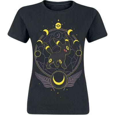 Pokémon - Gaming T-shirt - Nachtara - Floral - S tot XXL - voor Vrouwen - zwart