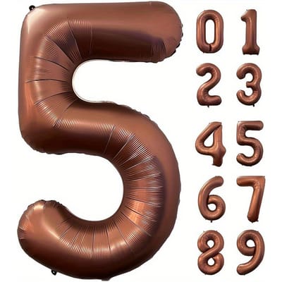 1 stuks 40 inch Bruine Aluminiumfolie Ballon Nummer 23 Feest- & Vieringsdecoratie, Bruiloft, Kerstmis, Nieuwjaar, Valentijnsdag, Verjaardagsbenodigdheden 5