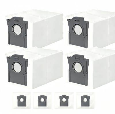 8 stuks stofzakken- voor Dreame L10/L10s/L20/X20/X30/X40/X50/L40/L50 Ultra- Mova P10/E30/P50/V50 Ultra- 3,2 l grote capaciteit- 4-laagse filterstructuur- voor Dreame stofzuigerzakken
