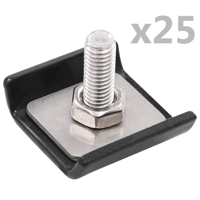 vidaXL - Rastermatverbinding - 25 - sets - antraciet