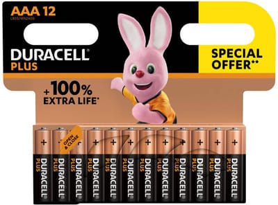 Duracell Alkaline Batterijen Plus Promo AAA - 12 stuks