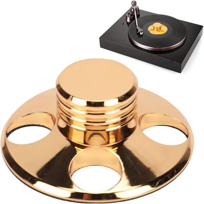 Platenstabilisator Gewicht - LP Klem - Verbeter Geluid - Trillingsreductie - 30mm Hoog - Goud