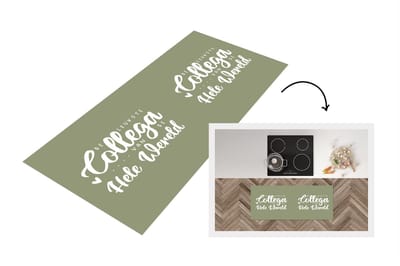 Keukenloper - Loper keuken - Quotes - Collega kado - Werk - 120x50 cm - Keukenloper vinyl