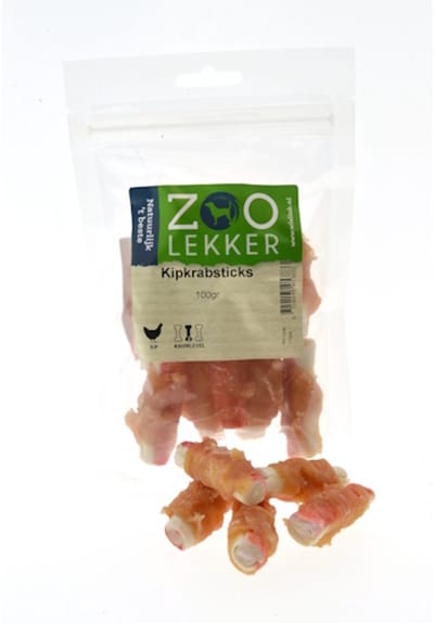 Zoolekker Kipkrabsticks - smakelijke hondensnack in 100 g en 400 g verpakkingen 100 Gram