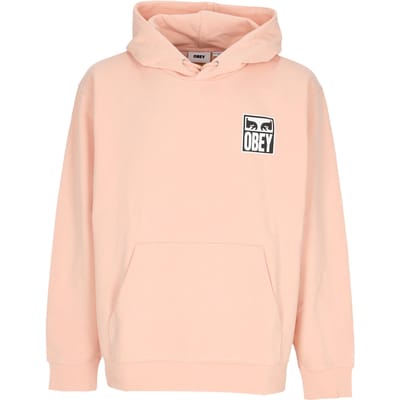 Lichtgewicht herenhoodie Eyes Icon 2 Premium French Terry Po Peach Parfait met capuchon