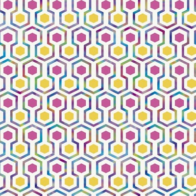 Vliesbehang Good Vibes Gv24290 - Felroze - Geel - Regenboog Metallic - 10,05m X 53cm