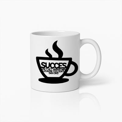 Motiverende Succes Koffiemok met Nederlandse Quote – Inspirerende Beker voor Thuis en Kantoor – Perfect Cadeau voor Ambitieuze Professionals