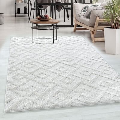 Flycarpets Sofia Vloerkleed Modern - Crème - Laagpolig Tapijt Woonkamer - 160x230 cm