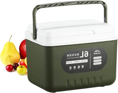 Koelbox - Ijskist - Outdoor activiteiten - Lange isolatietijd - 6 liter - Legergroen