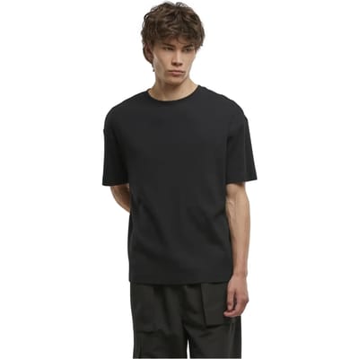 Urban Classics - Rib Shortsleeve Heren Tshirt - 5XL - Zwart