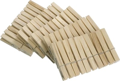 Wenko Wasknijpers 7 Cm Hout Naturel 50 Stuks