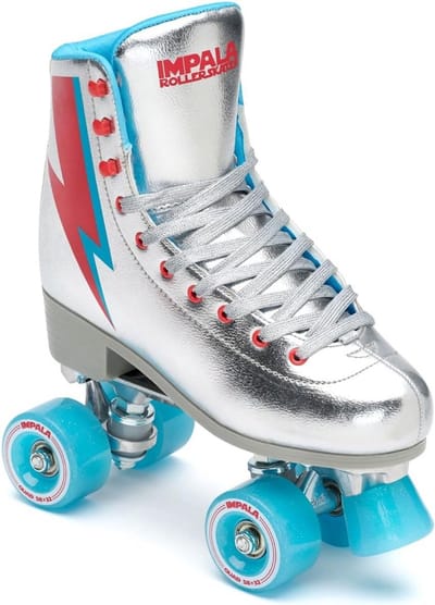 Quadschaatsen Zilver met Bliksemschicht - Comfortabel Skaten