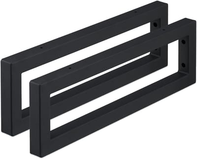Plankdrager - set van 2 - 50 cm - voor planken en wastafels - staal - zwart