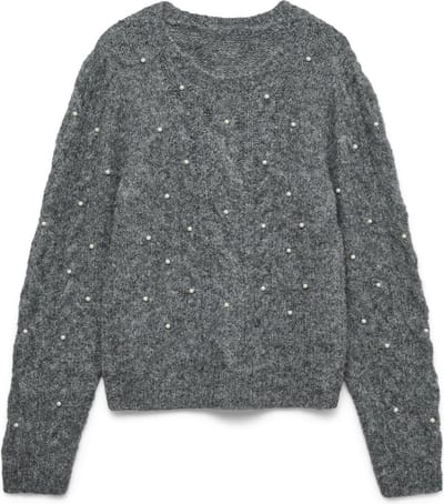 VERO MODA - VMNOVAH LS PEARL PUFF PULLOVER SB - Dames - Gebreide truien