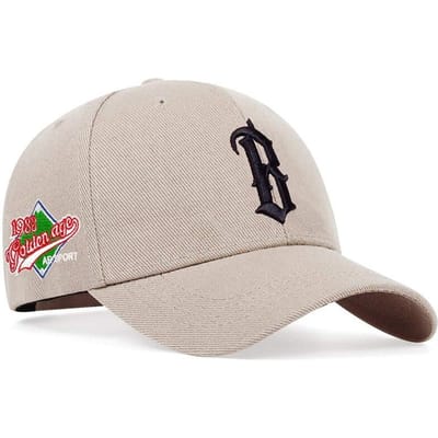 Mode B Letter Borduurwerk 1988 Hip Hop Hoeden Buiten Verstelbaar Casual Baseballpetten Zonbescherming Hoed white