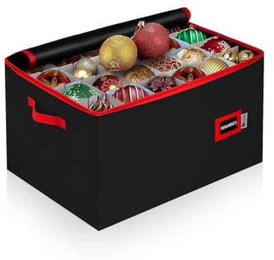 Kerstornament opbergcontainer met verdelers – opslagdoos voor 96 ornamenten