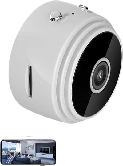 Mini Camera - Beveiligingscamera Wifi - Thuis Bewaken - Magnetische Bevestiging - 45 x 20 x 40 mm - Wit