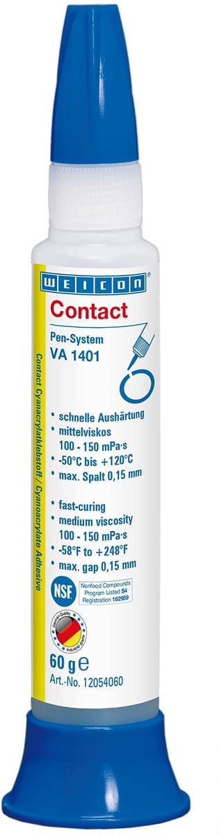 Weicon Contact VA 1401 – Cyanoacrylaatlijm 60 g – Voor rubber papier kunststof